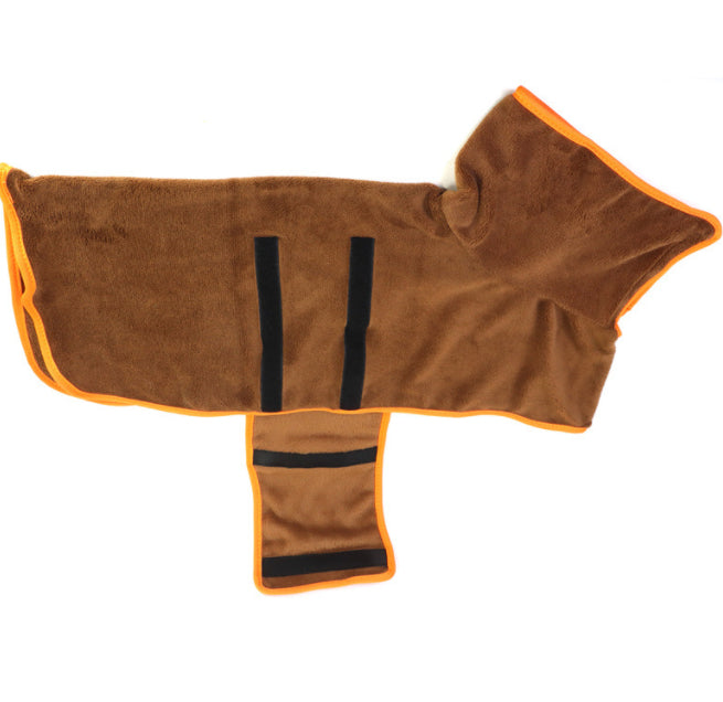 The brown After-Walk Robe laid flat
