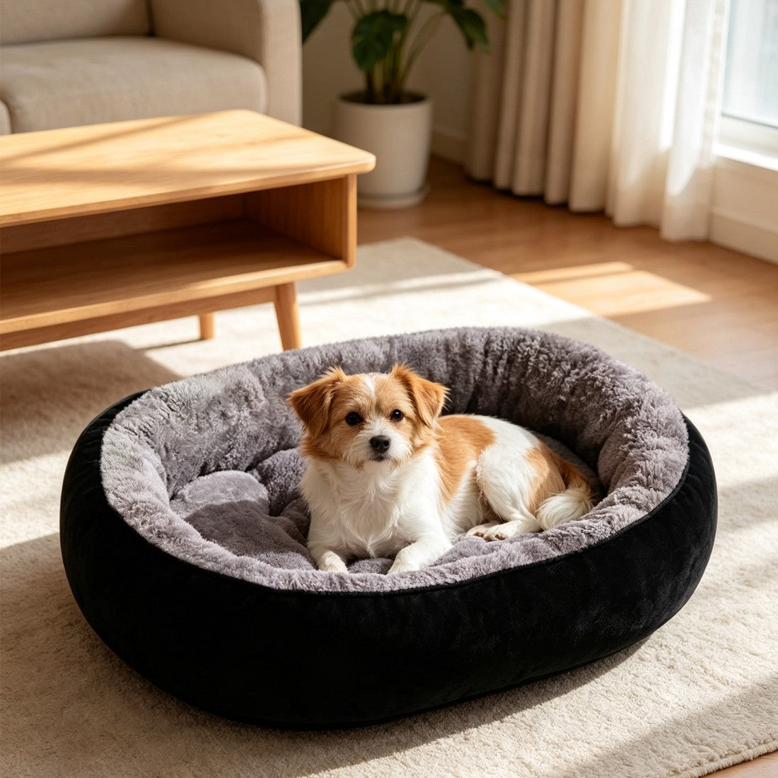 DenKind Calm Bed Oval in charcoal