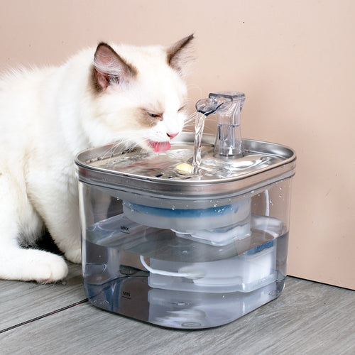 DenKind Stream stainless steel pet water fountain