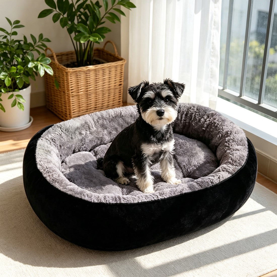DenKind Calm Bed Oval in charcoal